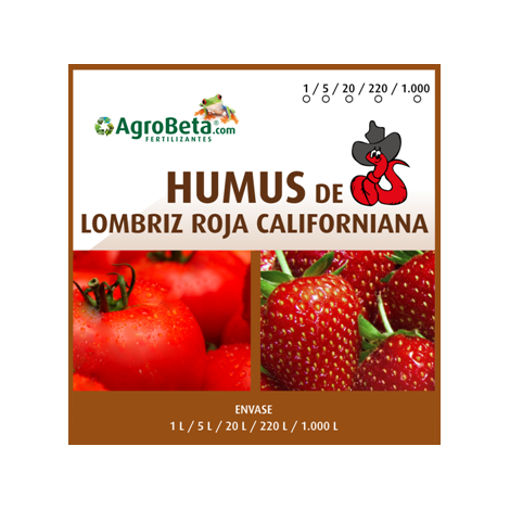 Humus Líquido de Lombriz Roja Californiana
